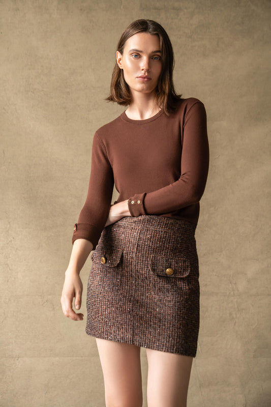 Seductive Paris skjørt Glittertweed