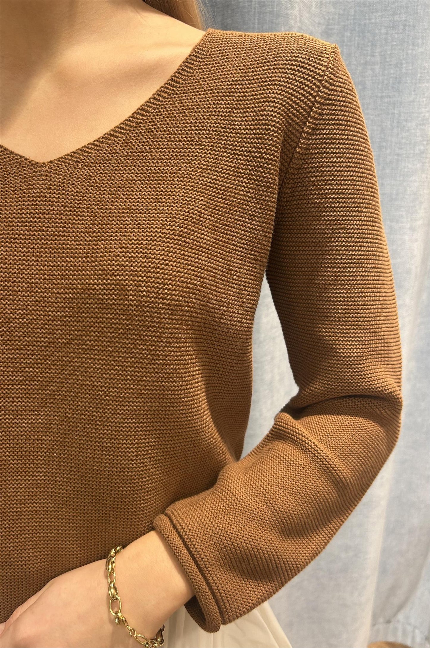 Gran Sasso Bomull v-genser Kanel