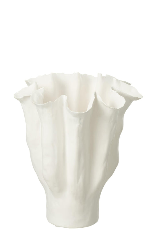 J-Line Vase keramikk Hvit H:31cm