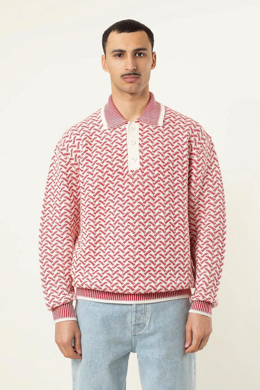 Drôle de Monsieur La Maille Chevron genser Rød