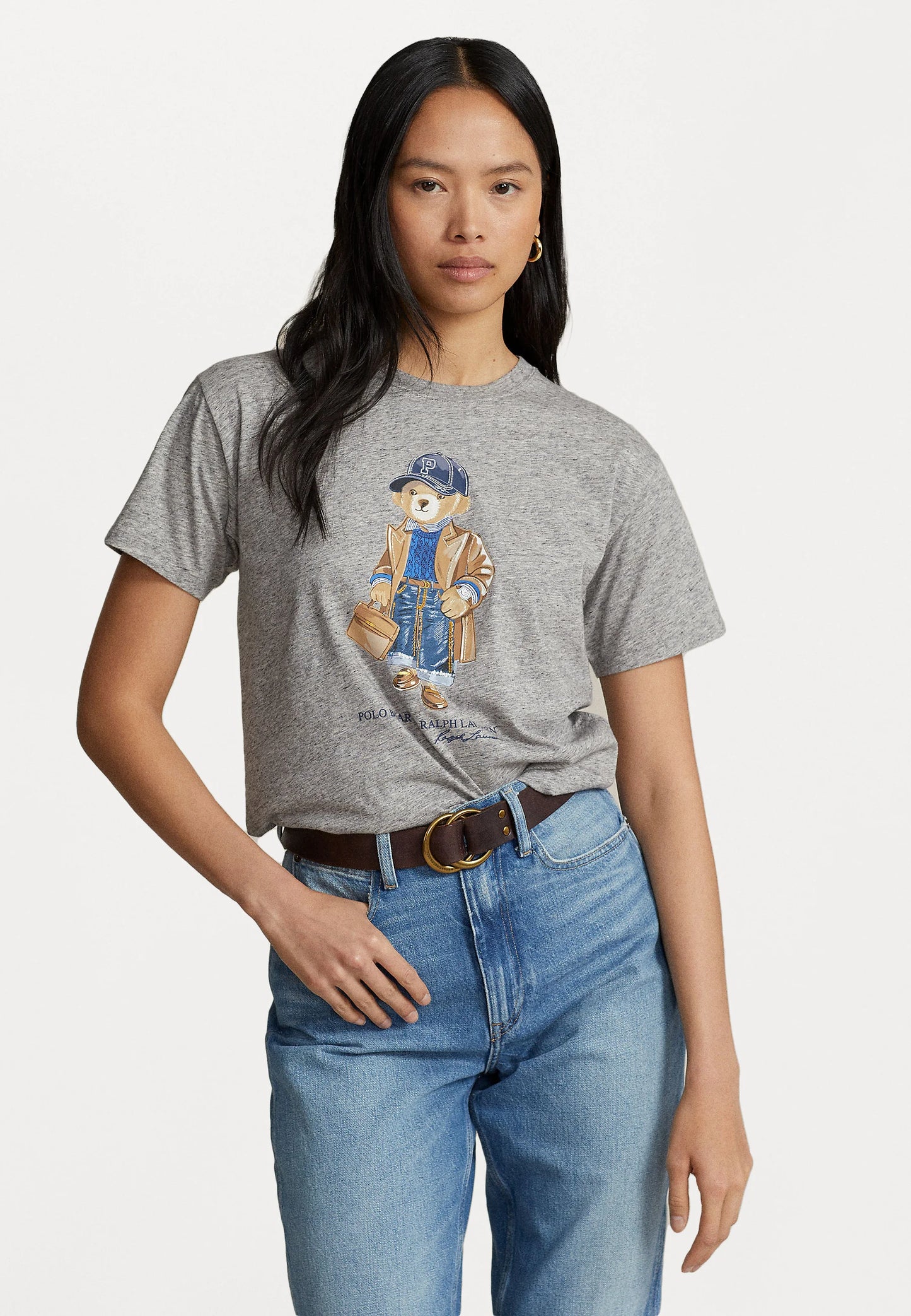 Polo Ralph Lauren Bear Caps Grå T-shirt med print