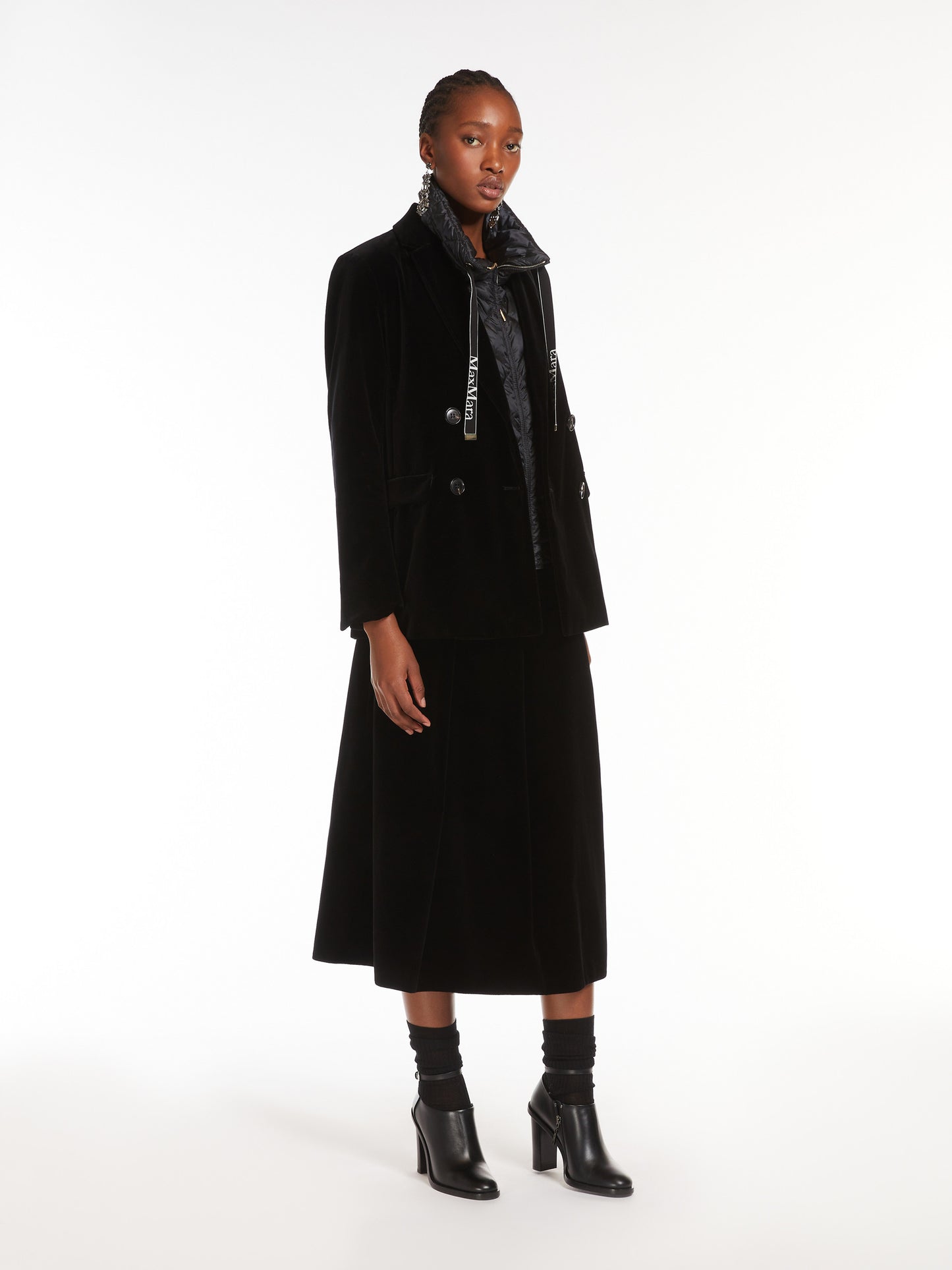 Max Mara Tregic vannavvisende vest i nylon-lerret Sort - ZhosLaila