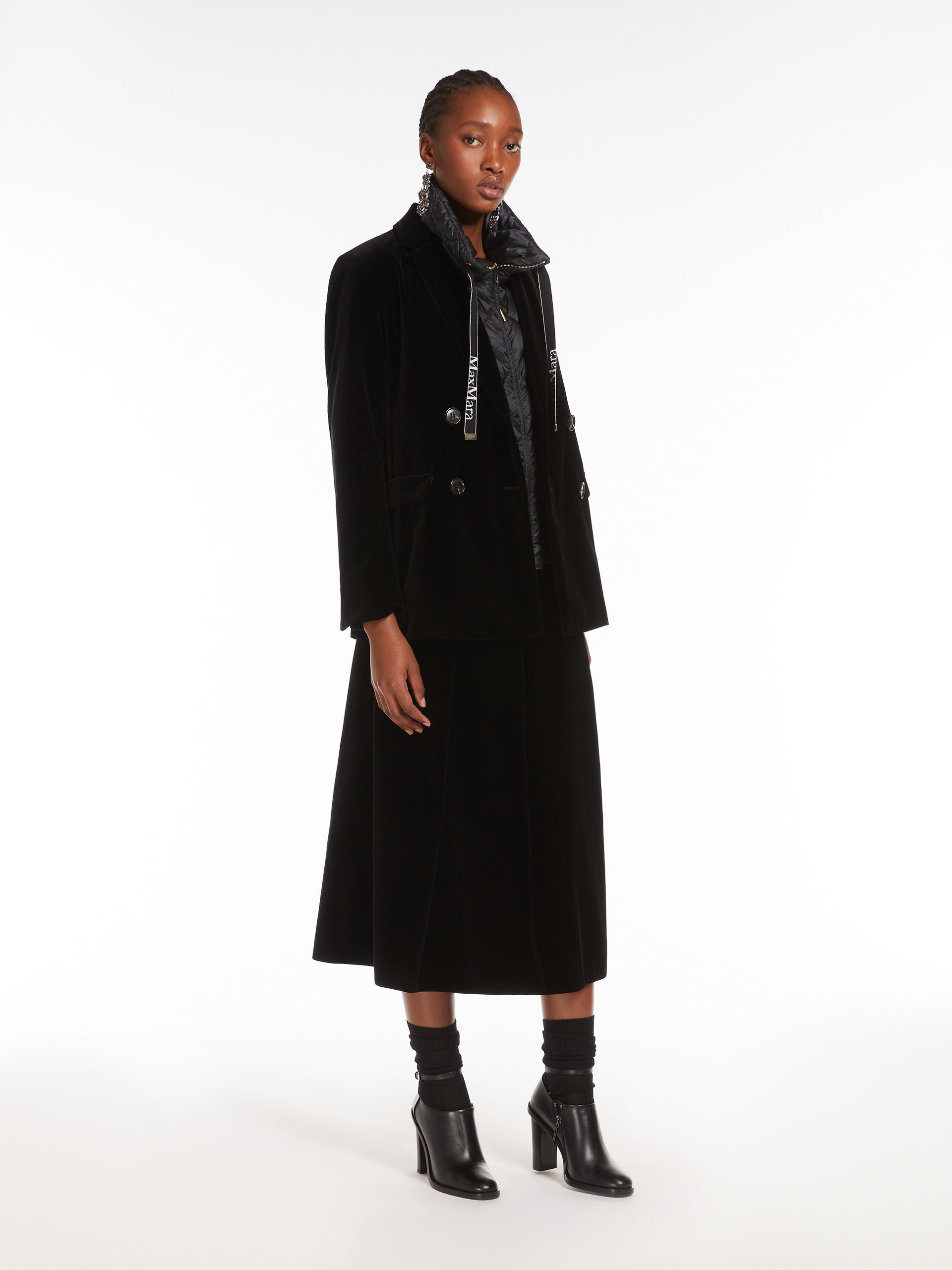 Max Mara Tregic vannavvisende vest i nylon-lerret Sort - ZhosLaila