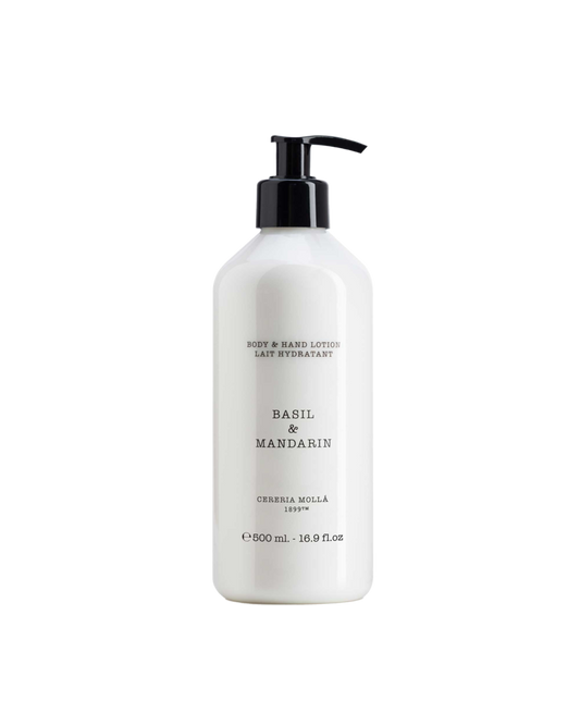 Body & Hand krem med duft av Basilikum & Mandarin 500ml