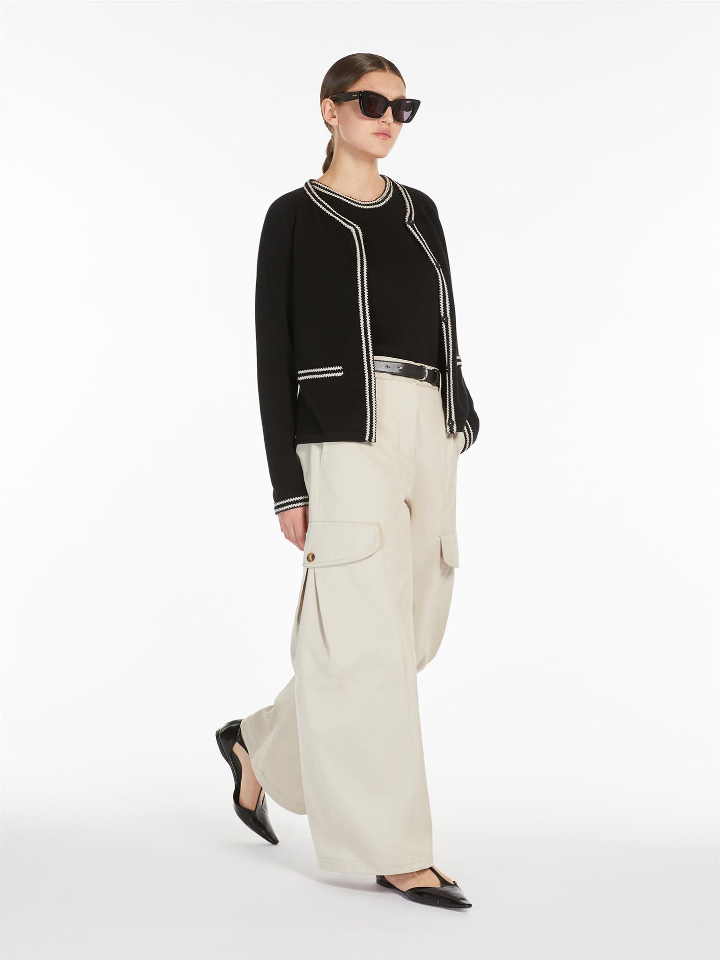 Max Mara Zenobia Bomulls cardigan Sort