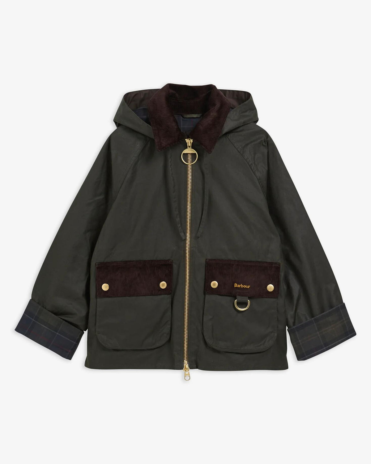 Barbour Carville vokset jakke Oliven