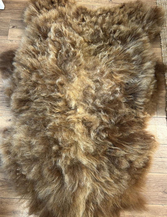 Norsk Saueskinn 110-120 cm Cognac