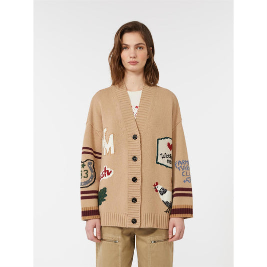 Belgio Oversized cardigan i ullstrikket materiale - ZhosLaila