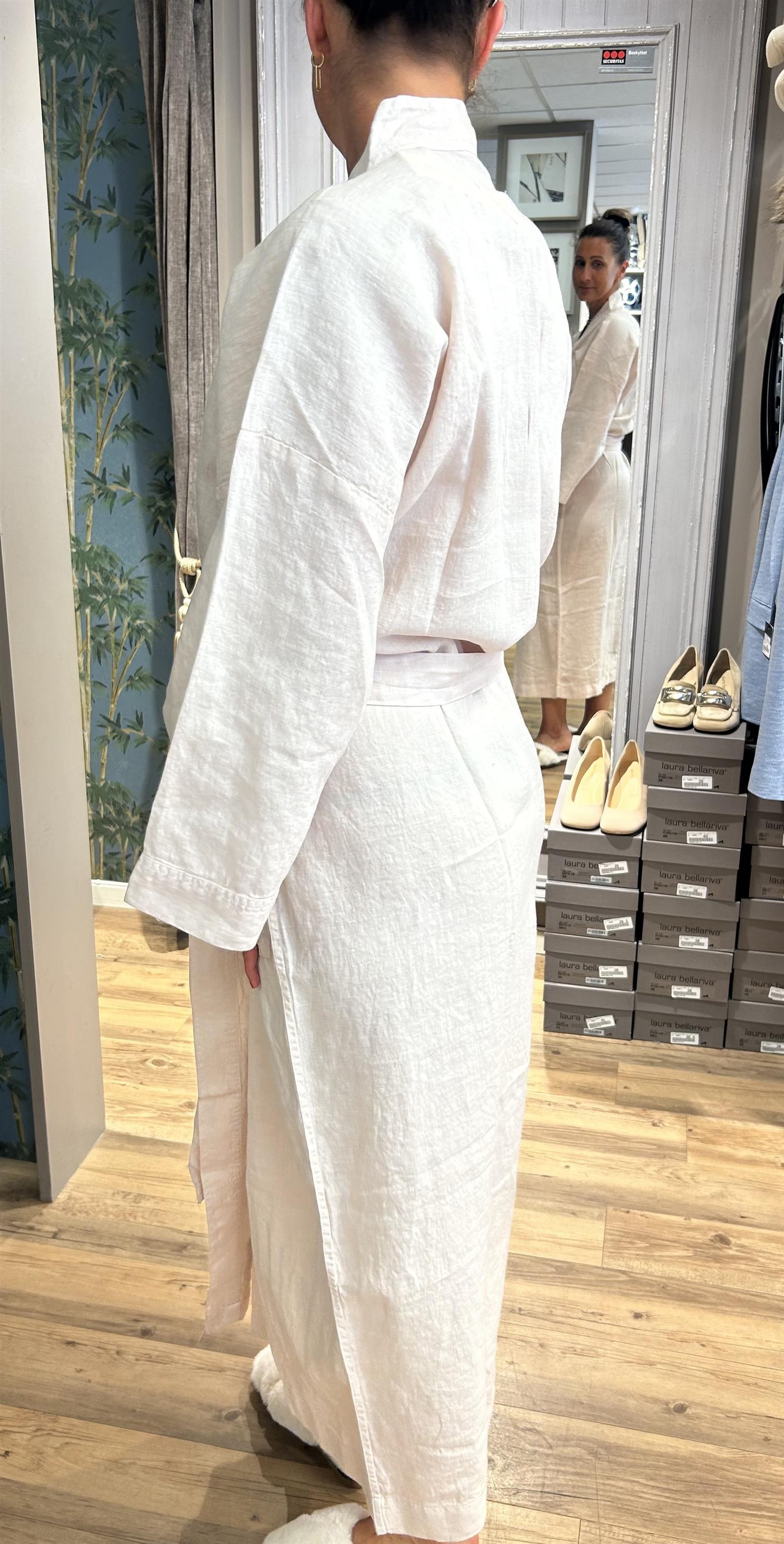Aiayu morgenkåpe Kimono lin Lys Rosa - ZhosLaila
