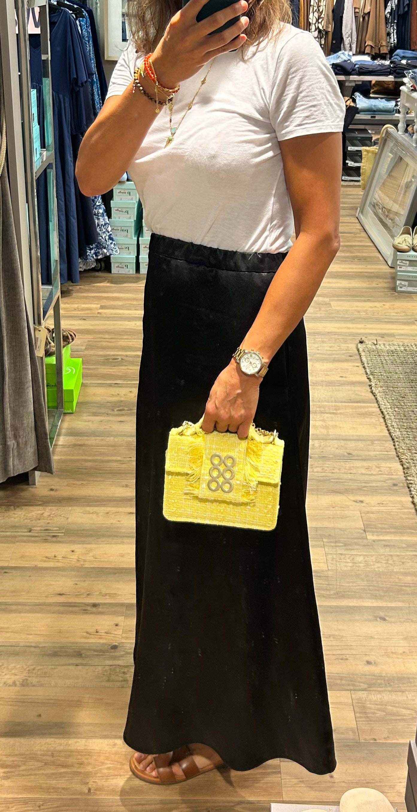 Kooreloo The Petite New Yorker veske Gul Tweed stoff - ZhosLaila