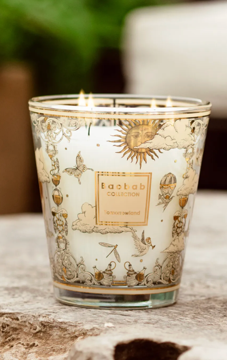 Baobab Tomorrowland Gold duftlys H:16cm - ZhosLaila