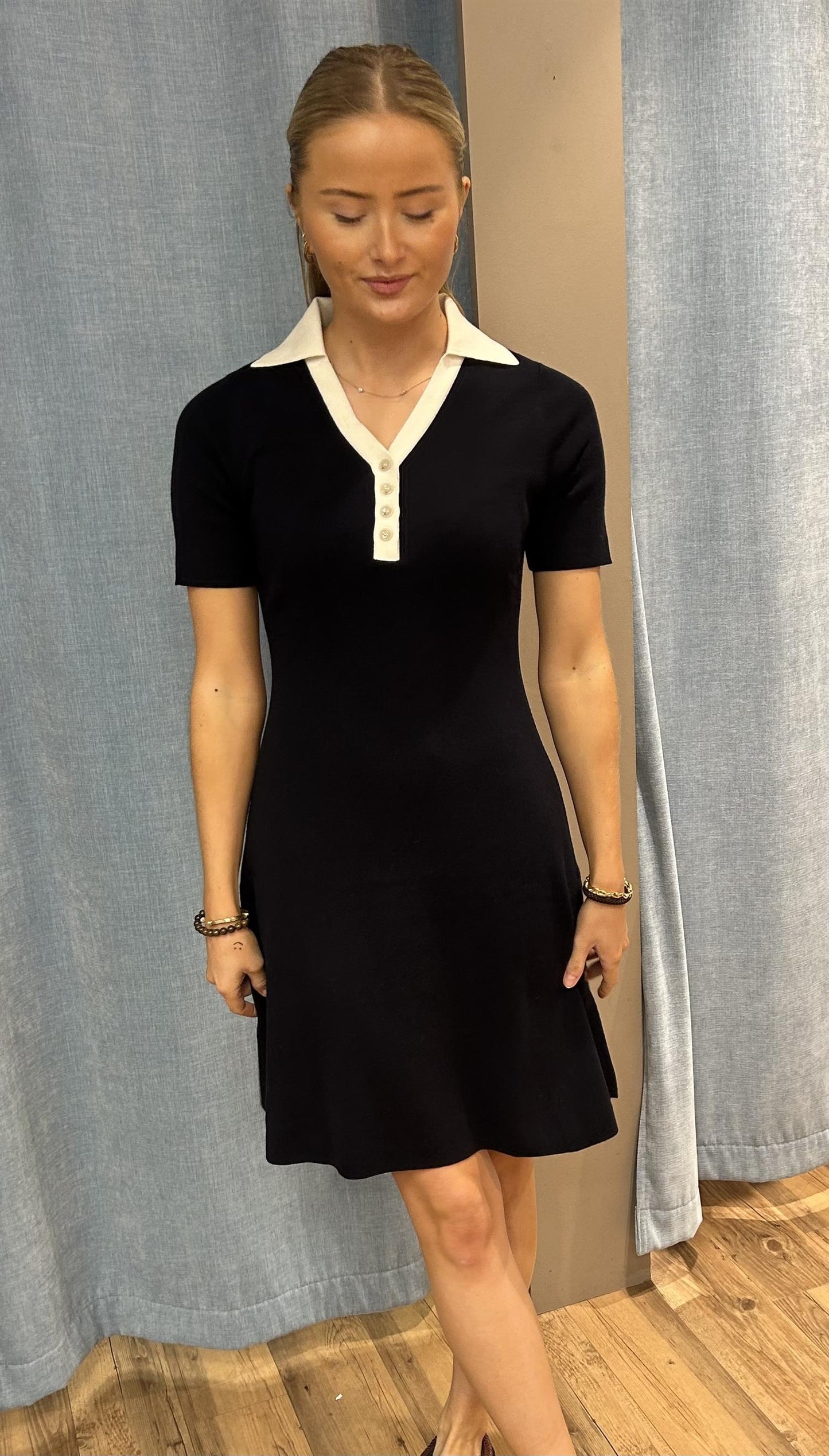 Allude Serafino-dress i strikk Mørkeblå