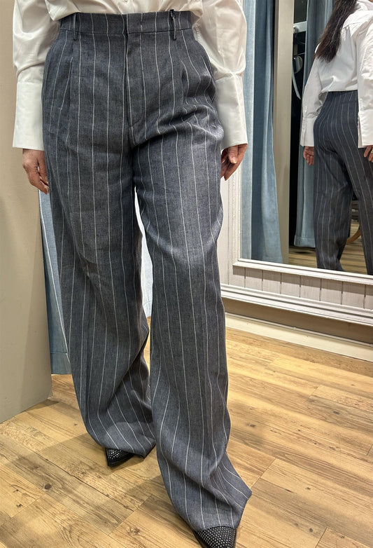 Eileen mørkeblå linbukser