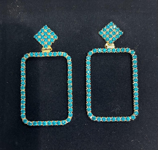 Punk square earrings