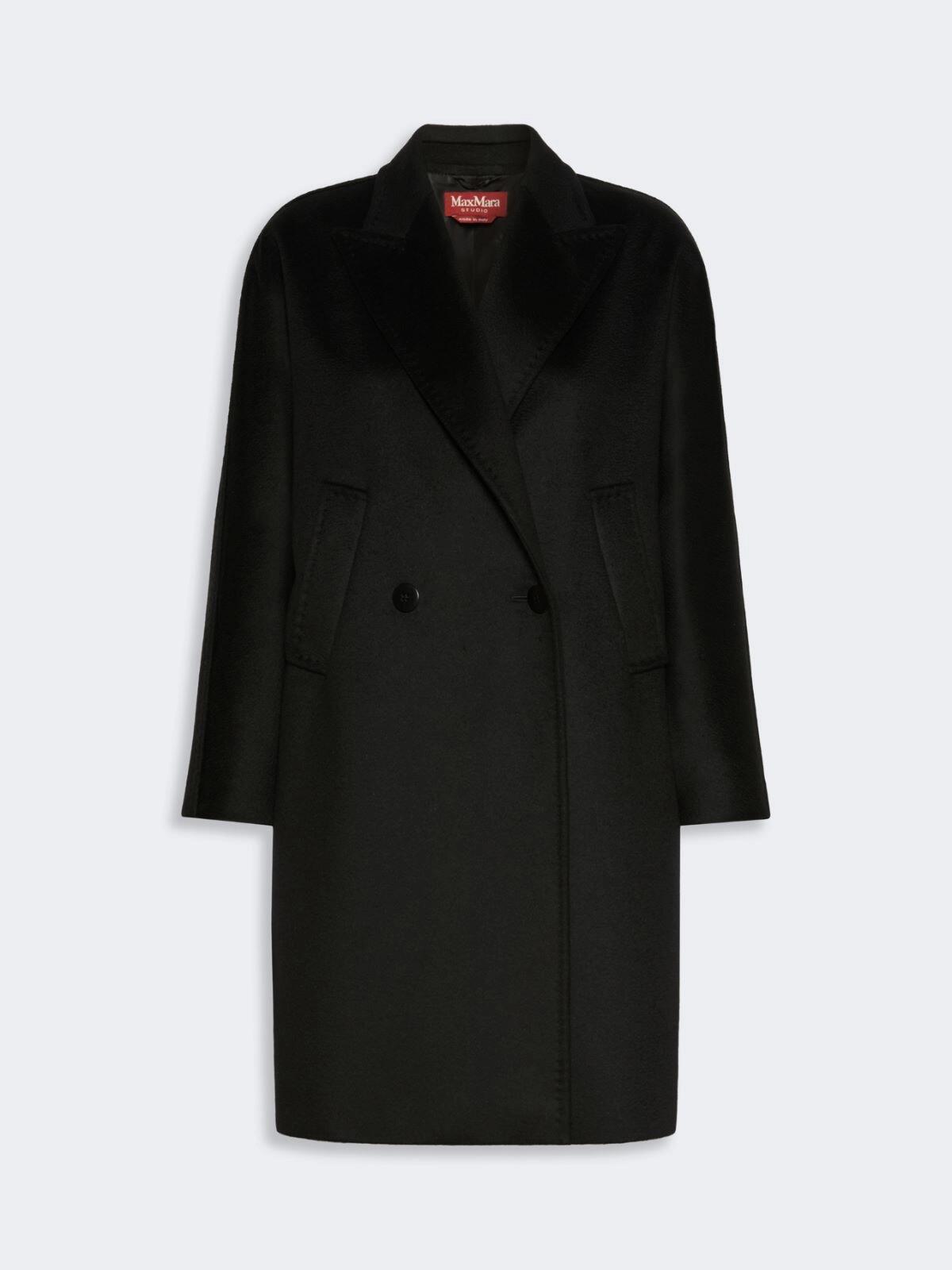 Max Mara Mastro dobbeltspent ullkåpe Sort