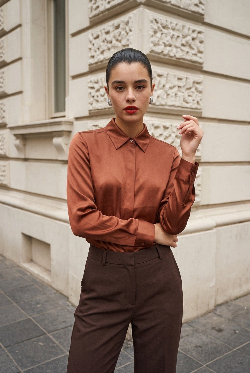 Susan shirt Dark Red