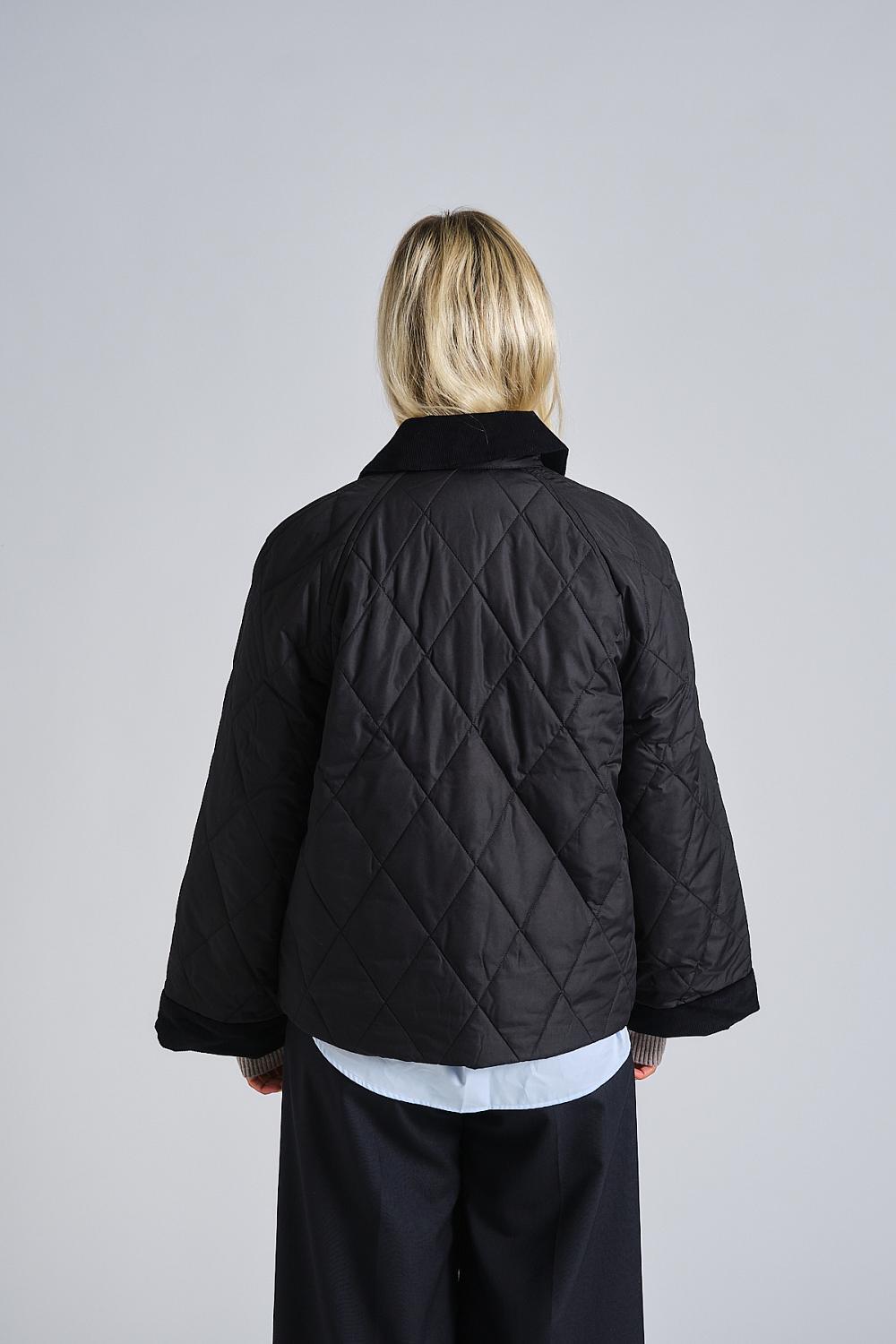 Barbour Kilnwick vattert jakke Sort