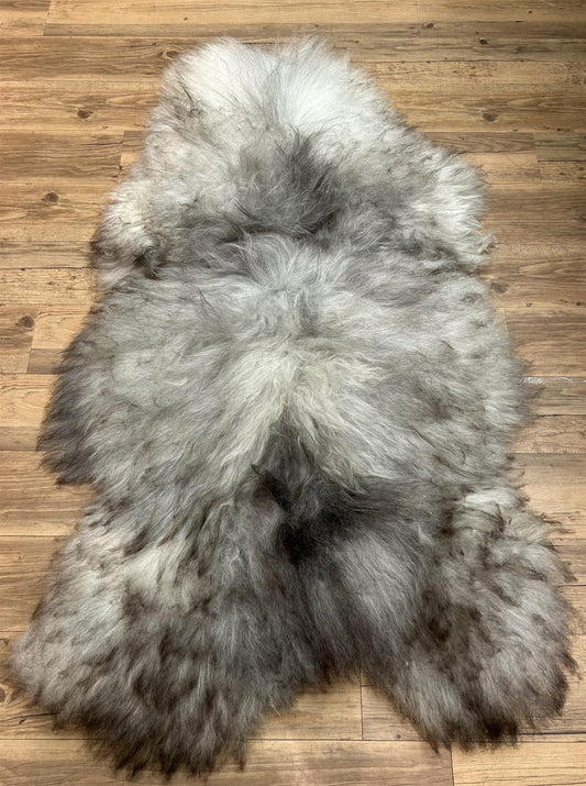 Norsk Saueskinn 110-120cm Grå variert