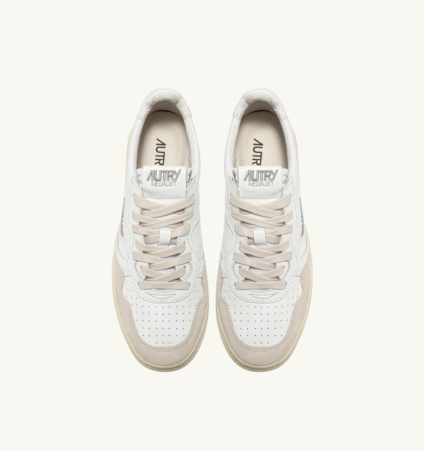 Autry Medalist lave sneaker i skinn Hvit / Beige