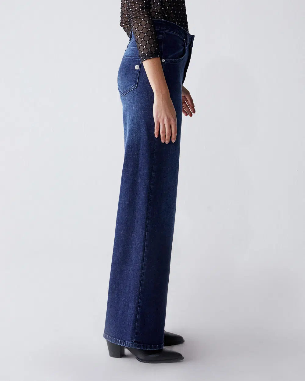 Shaft Five Organic Denim Wide leg Blå