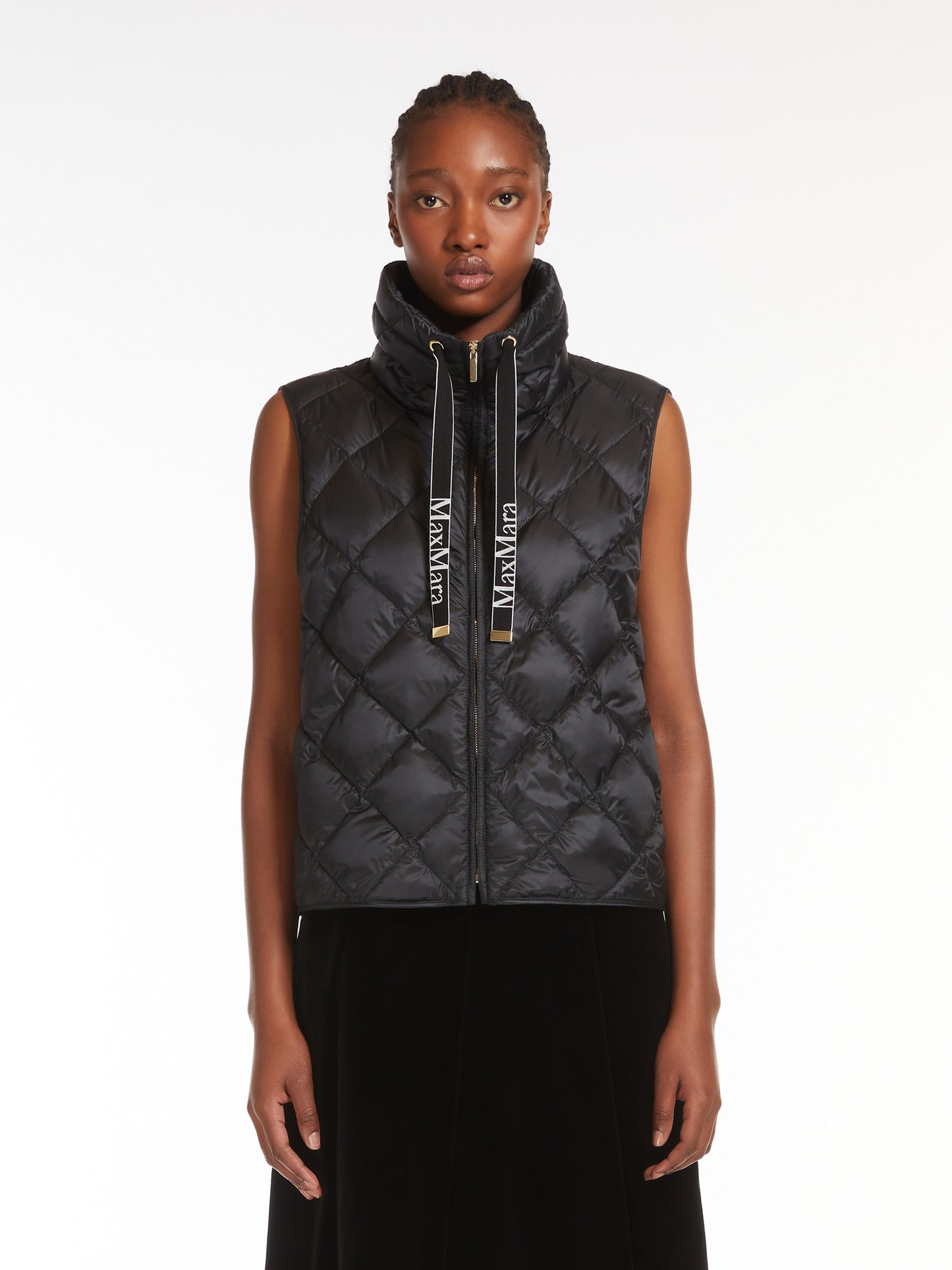 Max Mara Tregic vannavvisende vest i nylon-lerret Sort - ZhosLaila