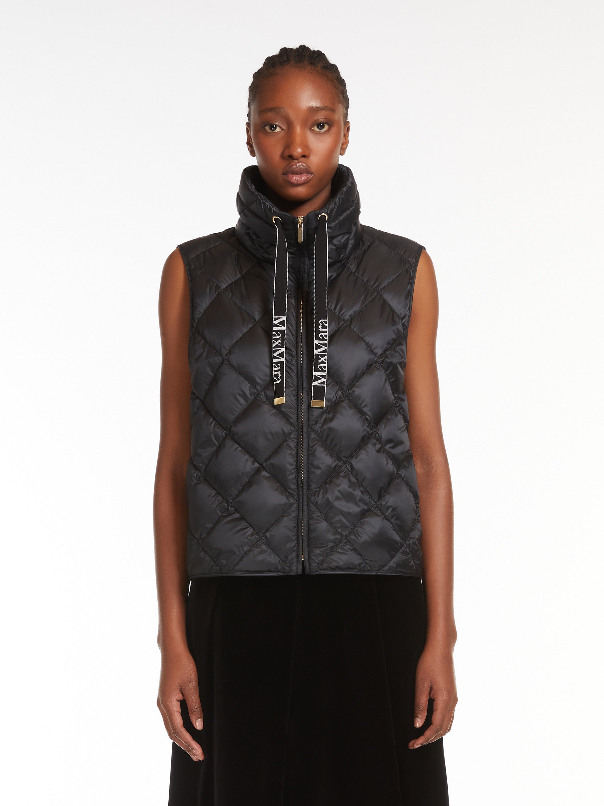 Max Mara Tregic vannavvisende vest i nylon-lerret Sort - ZhosLaila