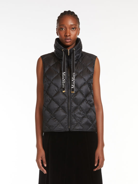 Max Mara Tregic vannavvisende vest i nylon-lerret Sort - ZhosLaila
