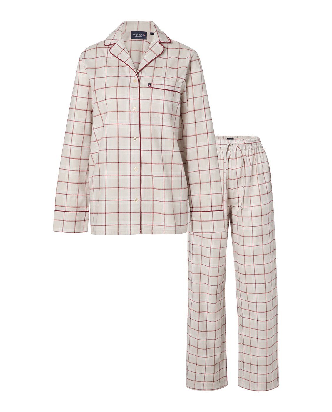 Org Cotton Checkd Flannel Pajama Set