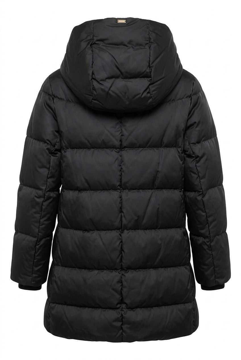 Herno Woven Half Coat Sort