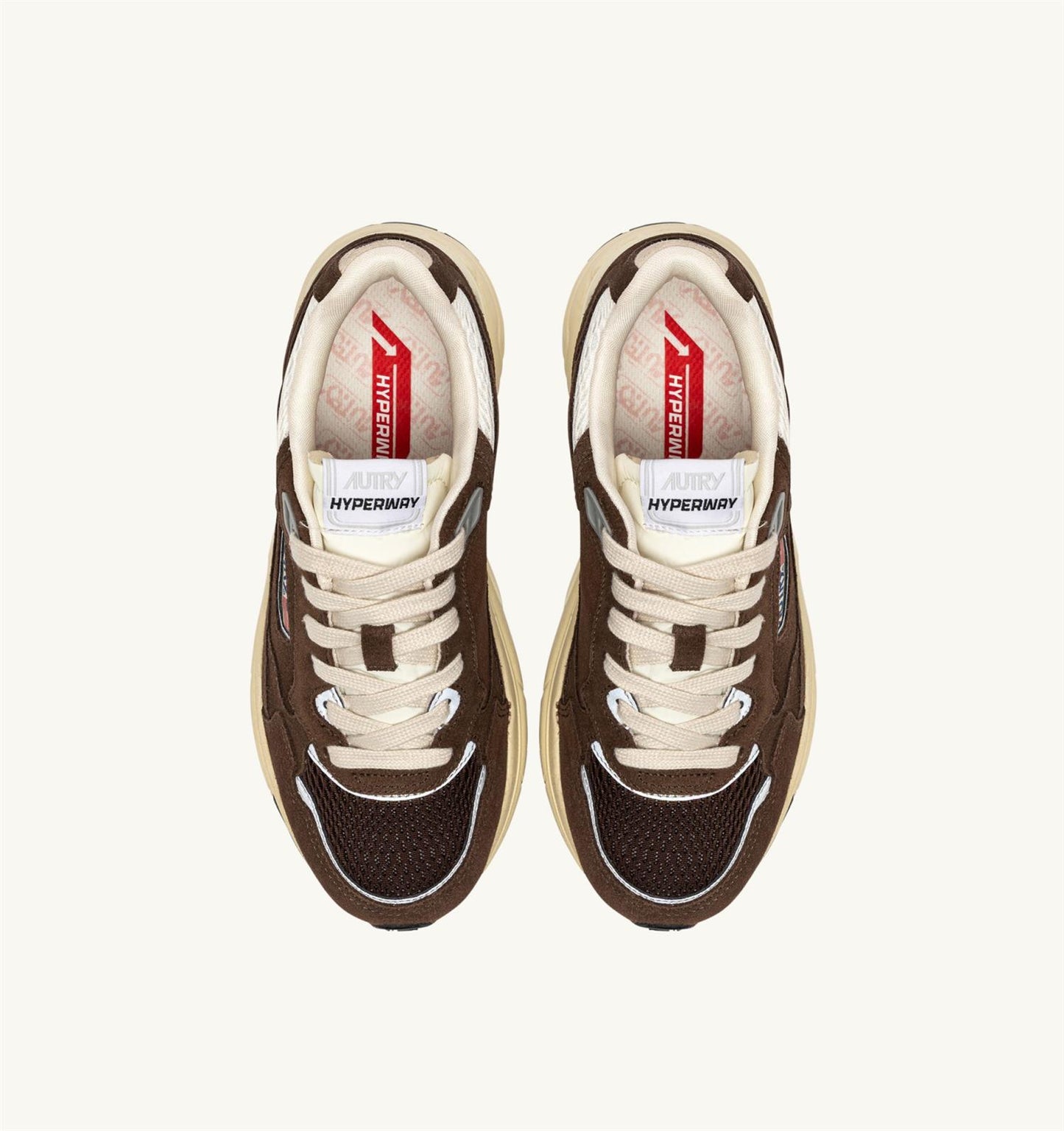 Autry Hyperway semsket sneaker Brun