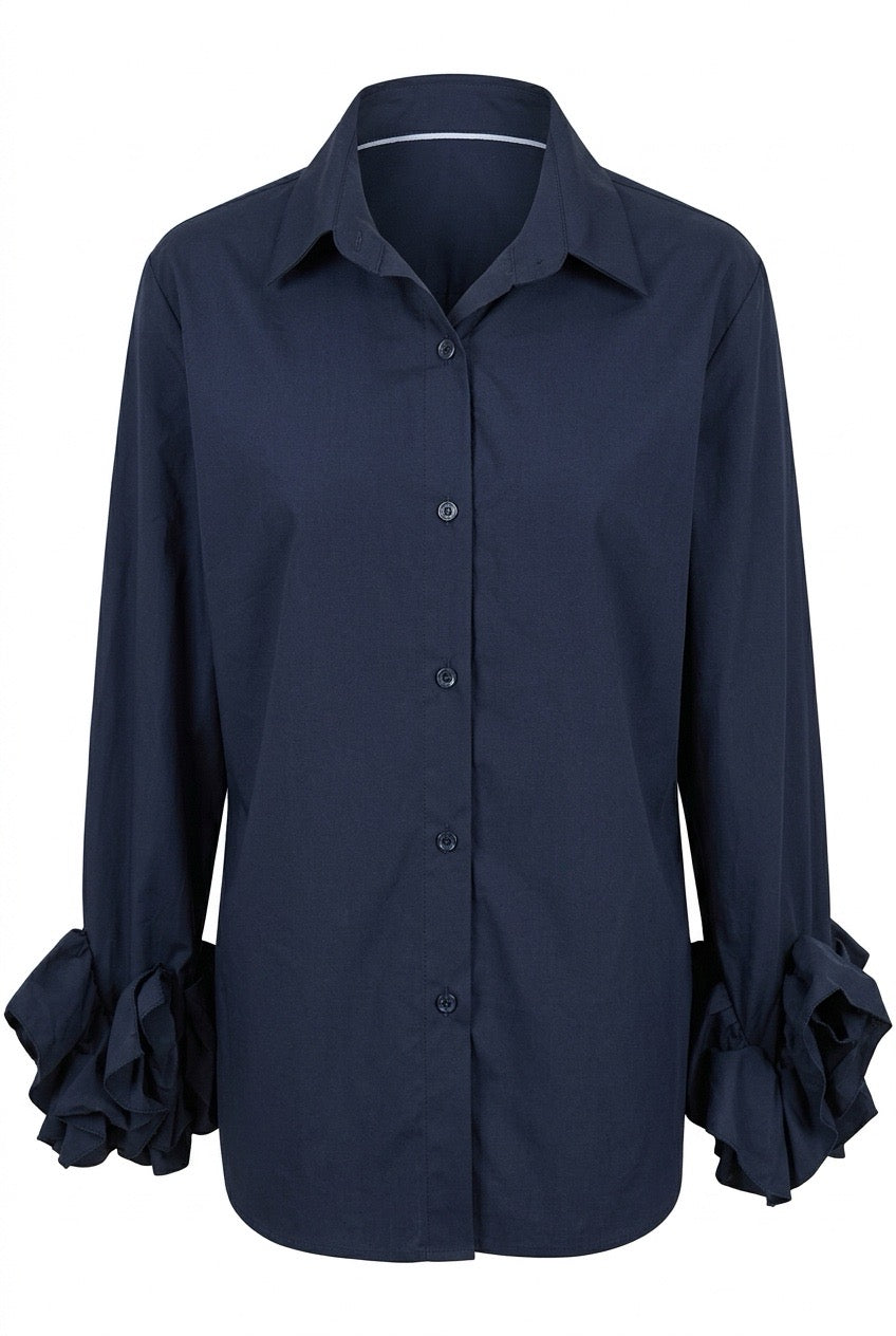 Simplicity Peal bluse Marineblå