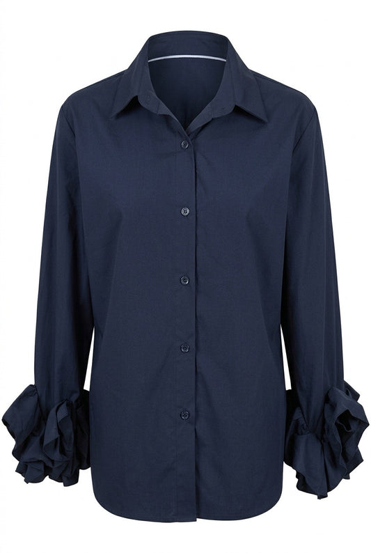 Simplicity Peal bluse Marineblå