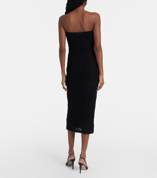 Max Mara Luciana Elegant stroppeløs midikjole