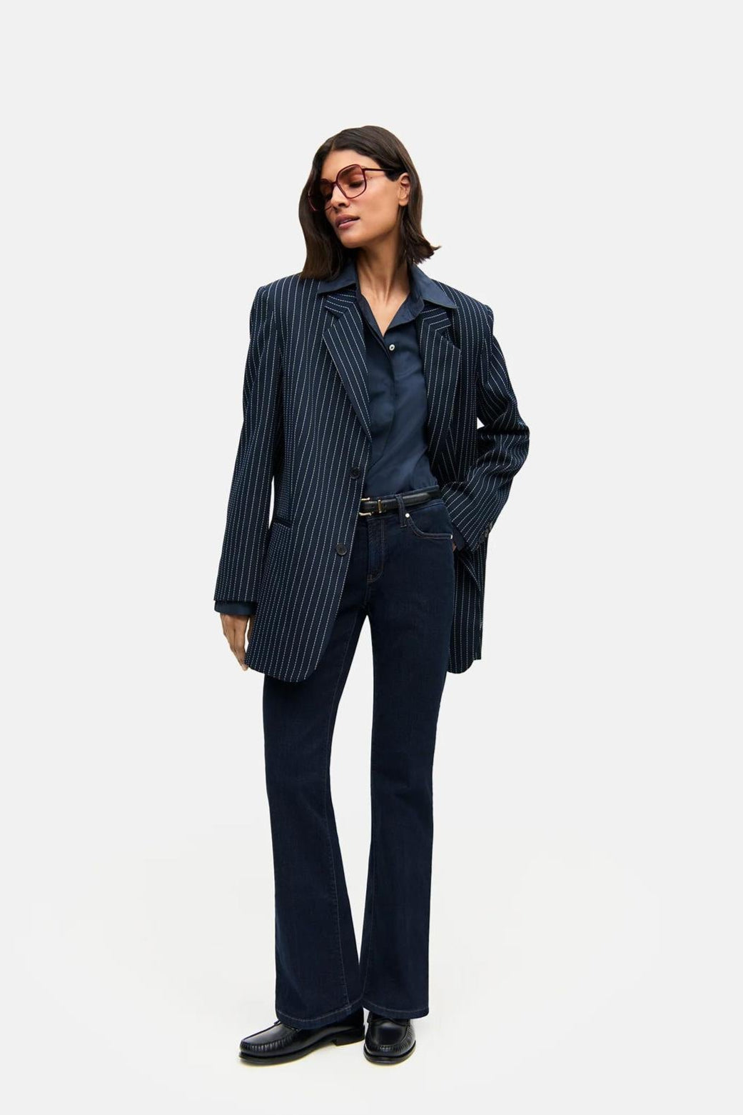 Cambio Paris flared denim Mørkeblå - ZhosLaila