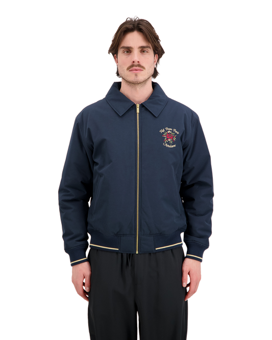 Drôle de Monsieur Bomber Slogan Rose Marineblå