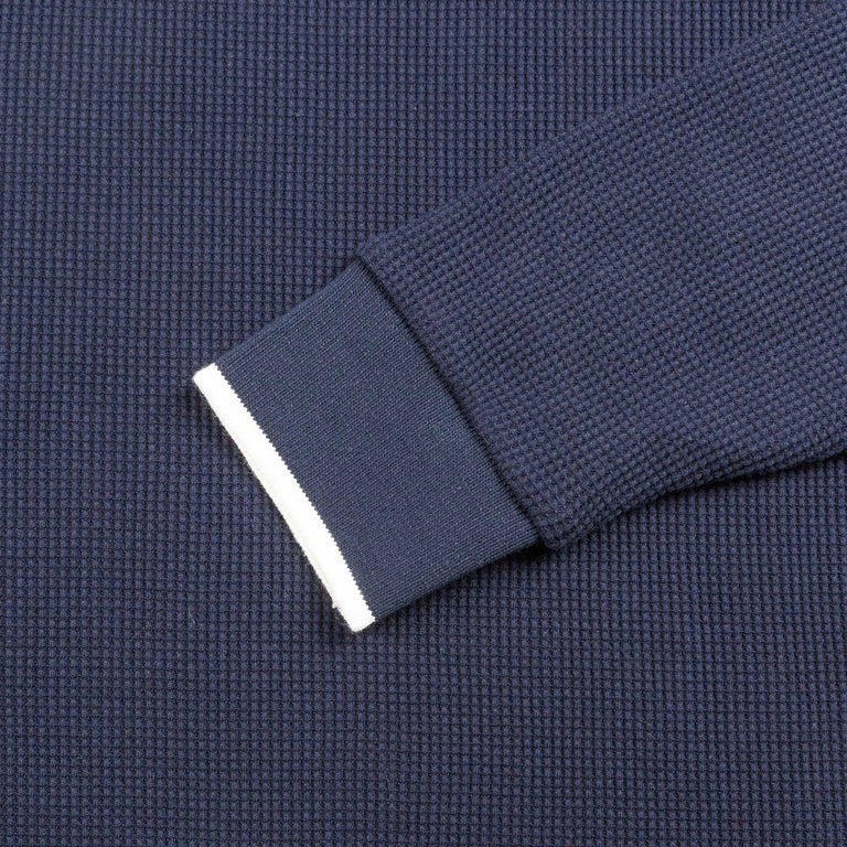 Drôle de Monsieur Le T-Shirt Waffle herregenser Marineblå