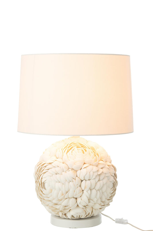 Bordlampe Skjell Hvit H:40cm