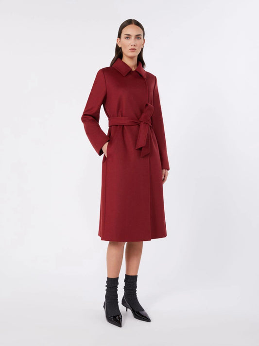 Max Mara Bcollag Dobbeltspent ullkåpe Rubin