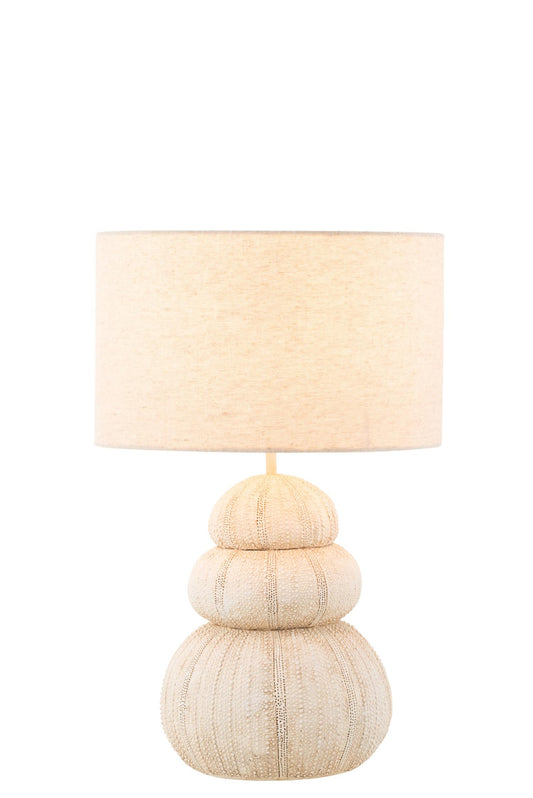 J-Line Poly Bordlampe Beige H:47cm inkl skjerm