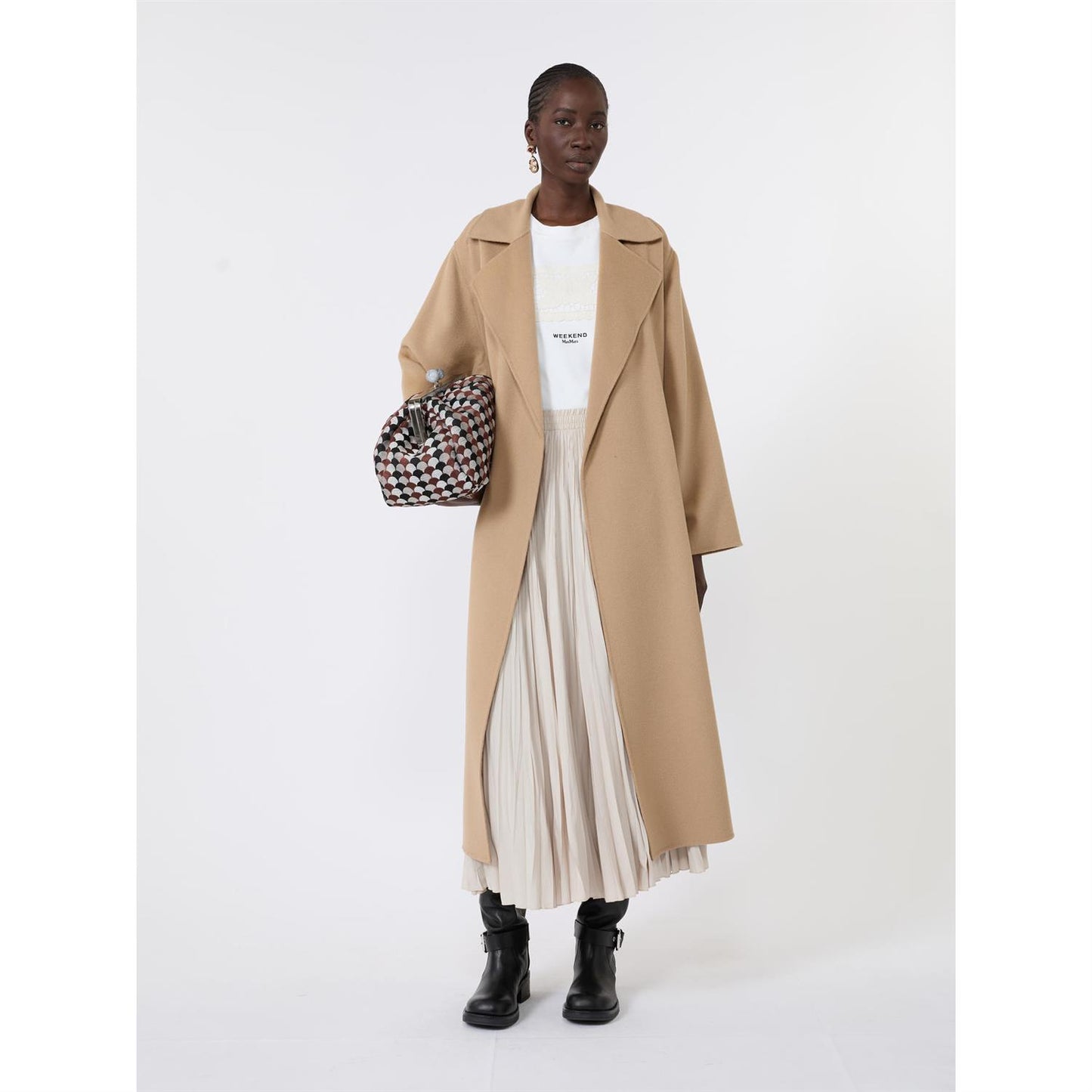 Max Mara Operoso Dobbel ullblandingskåpe Kamel