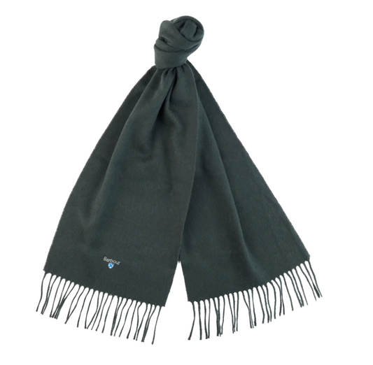 Barbour Ensfarget lammeullskjerf Brun