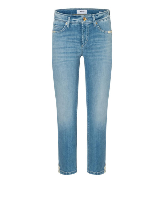 Cambio Piper Short Stretch Blue Denim