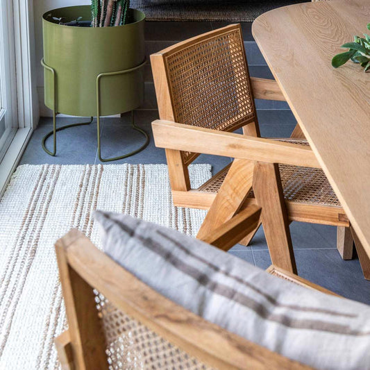 Flintorp Stripe white dørmatte 60 x 90cm