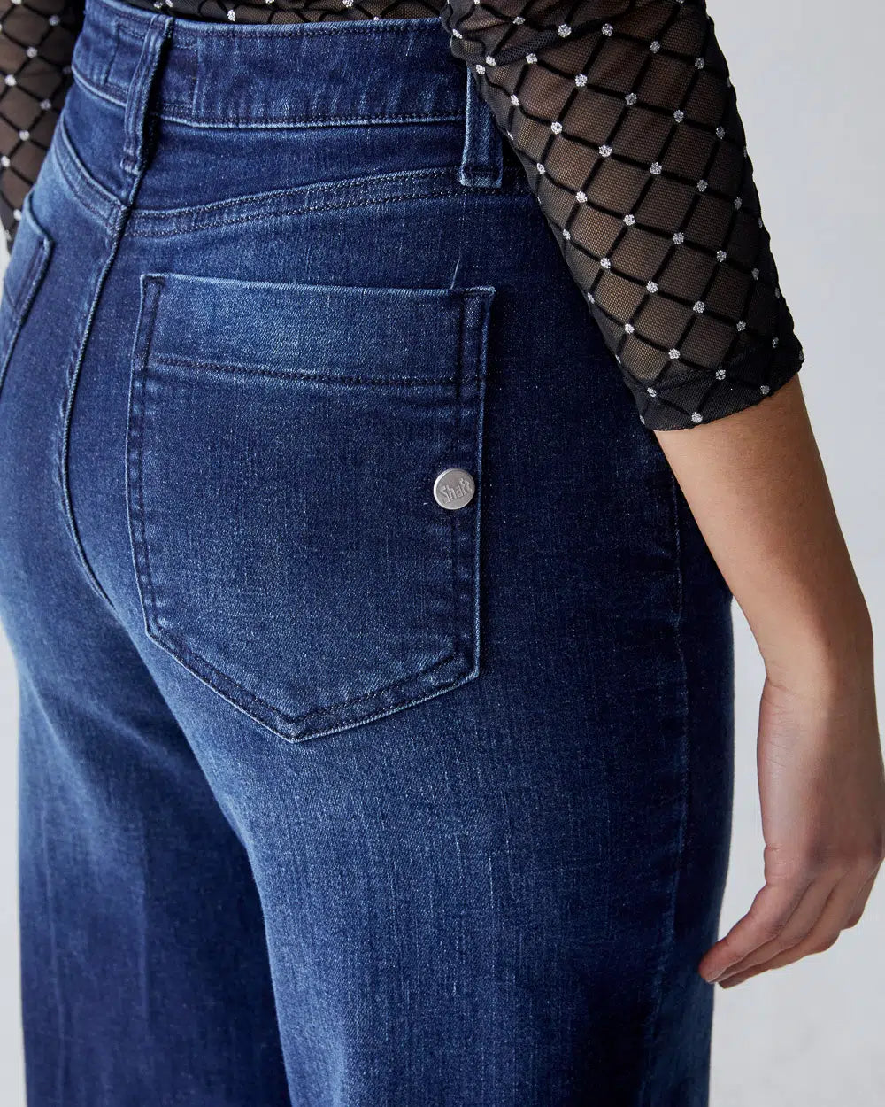 Shaft Five Organic Denim Wide leg Blå