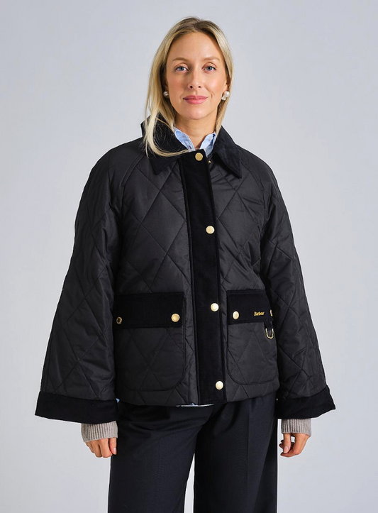 Barbour Kilnwick vattert jakke Sort