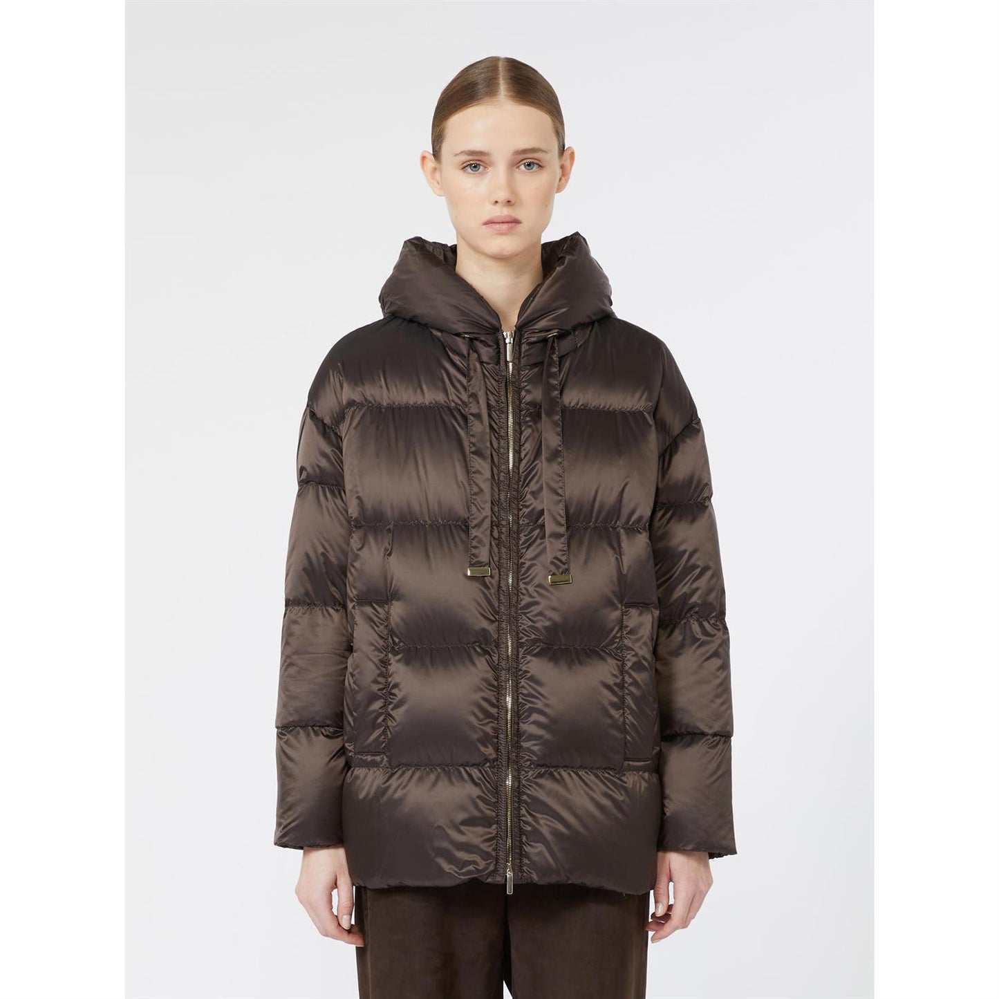 Max Mara Merine pufferjakke Kobberbrun