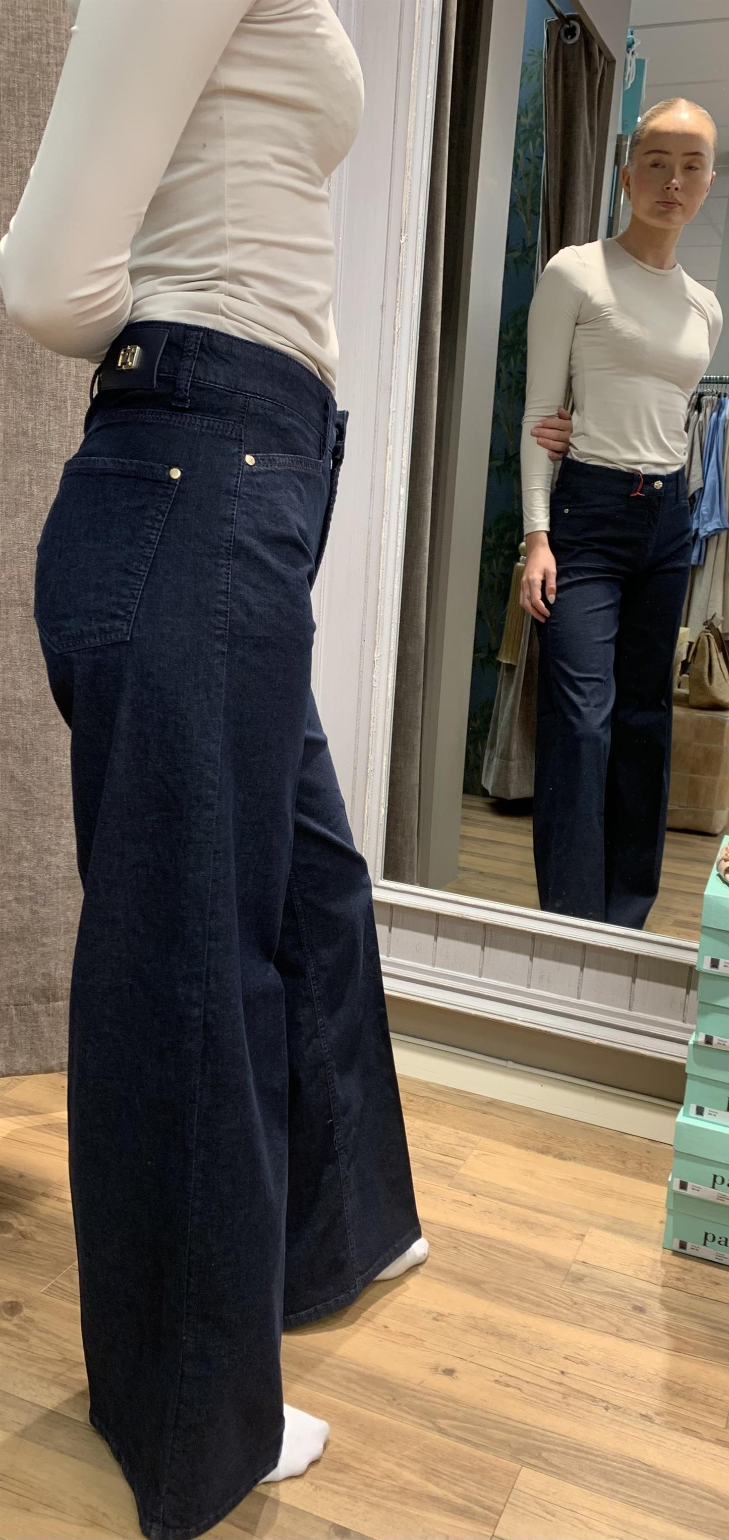 Cambio Amina jeans Mørkeblå