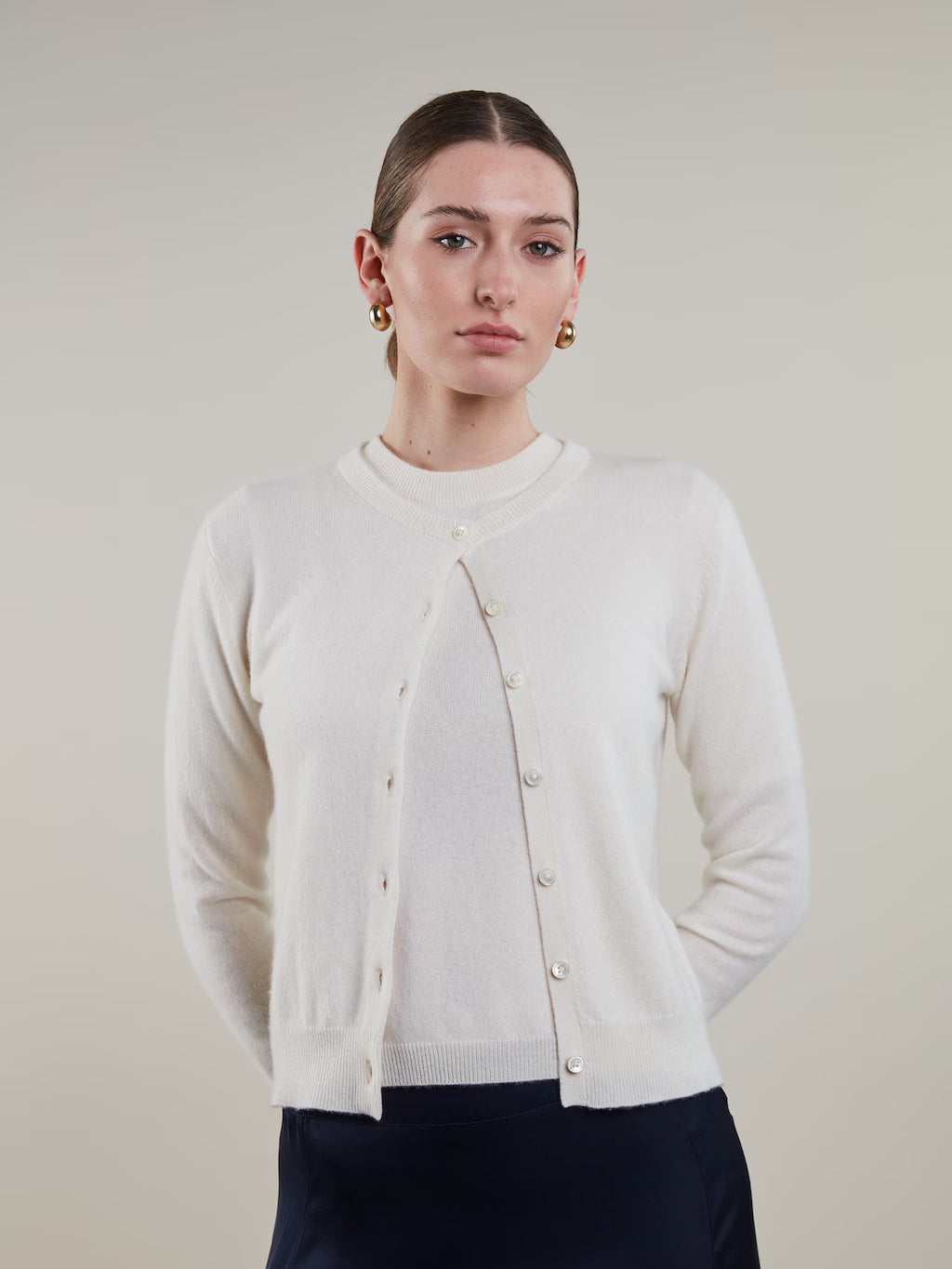 Stenstrøms Judith kashmircardigan Off-White - ZhosLaila