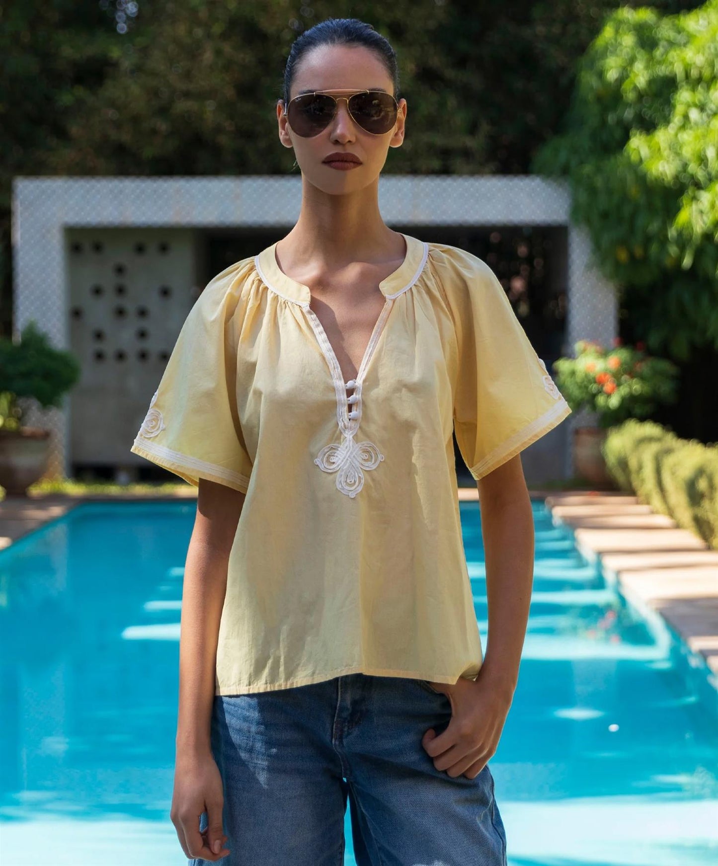 Rose & Rose Foxglove topp Gul