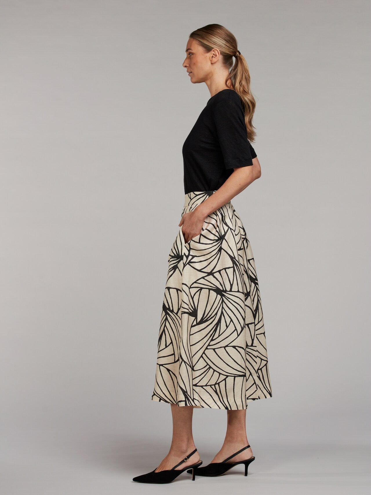 Stenstrøms Kathryn mønstret skjørt